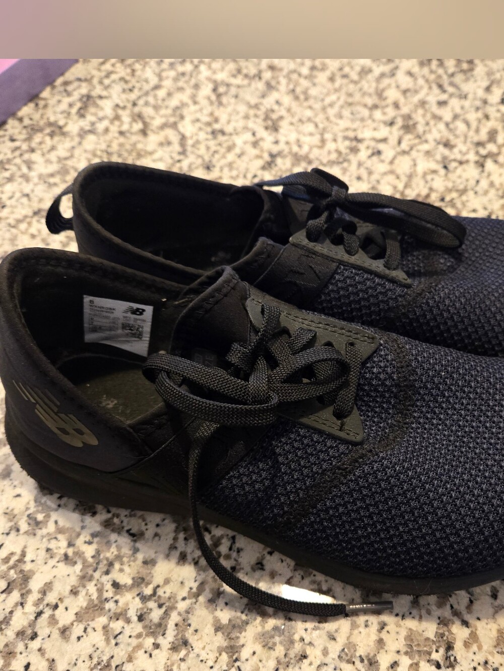 New Balance Women's Black Mesh Lace-Up Athletic Shoes